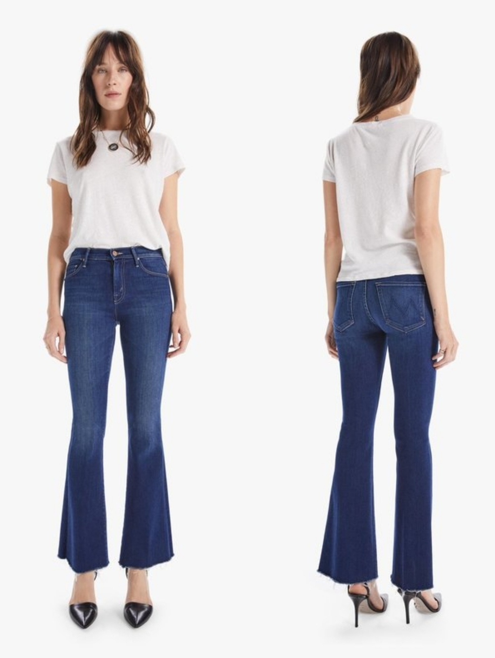 Mother The Weekender Fray Flare Jeans